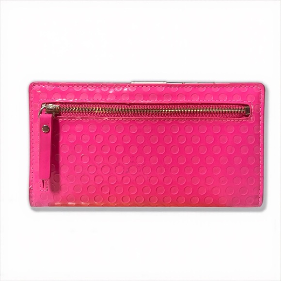 Kate Spade Vibrant Hot Pink Embossed Patent Leather Storybook Interior Wallet ⚡️ - Picture 5 of 11